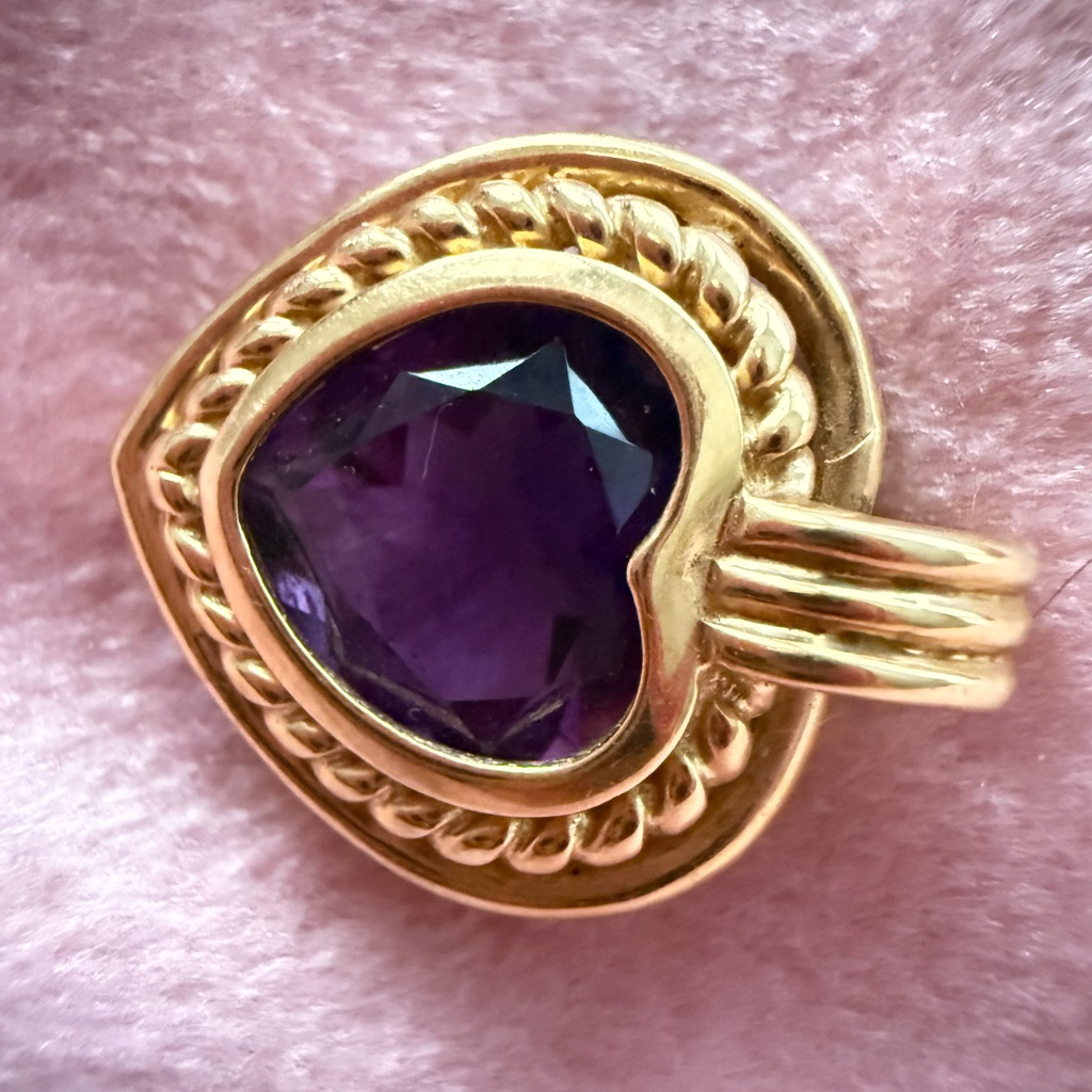Februarys Birthstone In 14 Kt Gold